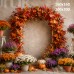 Tło fotograficzne „Jesienny łuk pełen kwiatów” | J_272 Tło fotograficzne „Jesienny łuk pełen kwiatów” | J_272